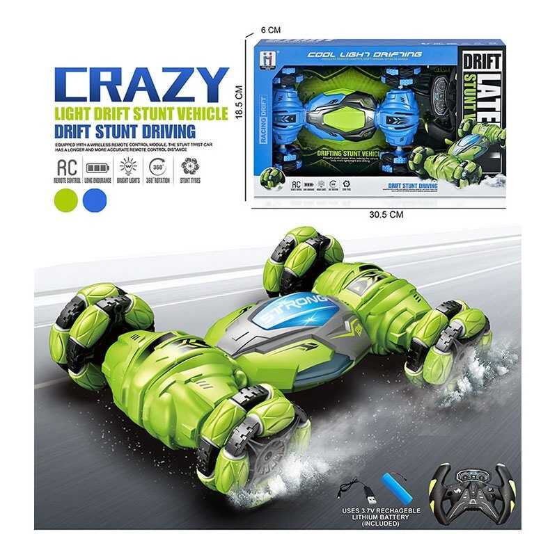 Машина на радіокеруванні MK 732 A (48/2) 2 кольори, акум. 3,7 V, пульт, роликові колеса, підсвічування, обертання на 360°, в коробці