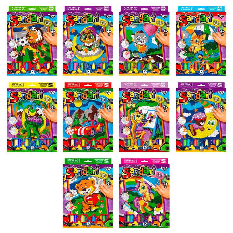 гр Фреска з піску "Sand Art" с.2 SA-02-01U,02U,03U...10U (10) "Danko Toys", ОПИС УКР ВИДАЄТЬСЯ МІКС ВИДІВ