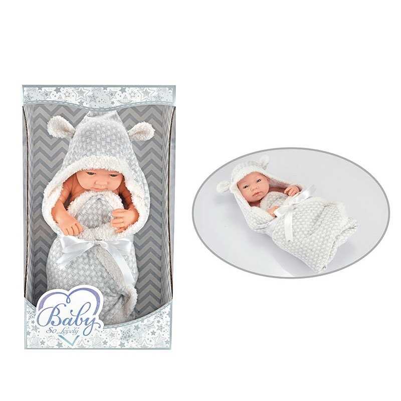 Пупс 209-3 (18/2) довжина 40 см, м’якотілий, ковдра-конверт, в коробці