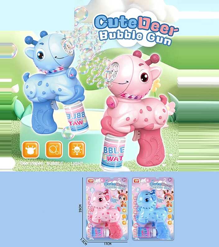 Пістолет з мильними бульбашками 1168-25 A (48) 2 види, на листі, ВИДАЄТЬСЯ МІКС