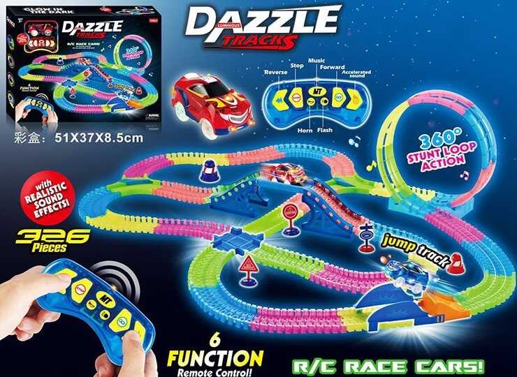 Автотрек на радіокеруванні 134 (12/2) світло, звук, 326 ел., довжина трека 655 см, в коробці