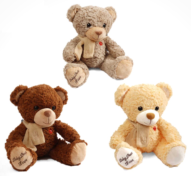 М`яка іграшка M 18516 ,  3 кольори, “Ведмедик”, висота: 35 см, ВИДАЄТЬСЯ МІКС