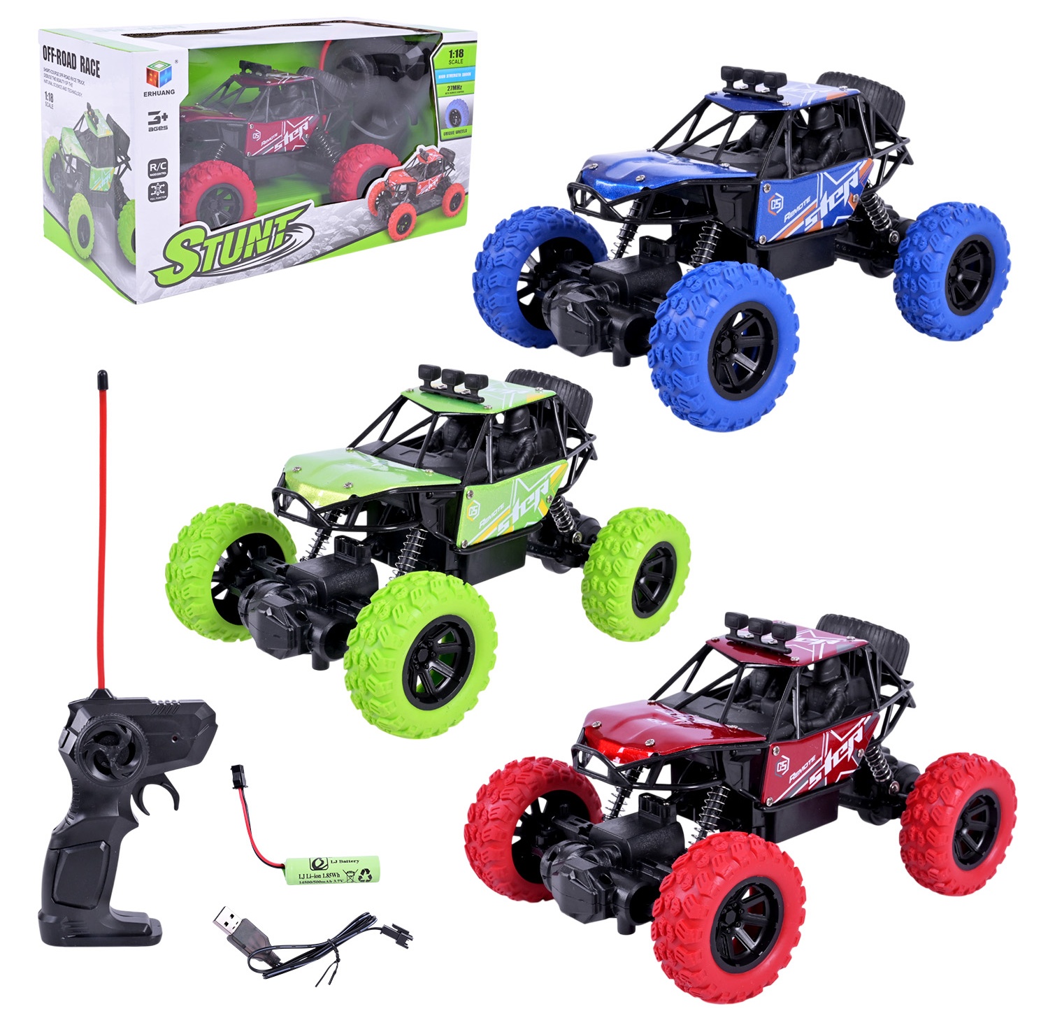 Джип на радіокеруванні 2026 , мікс , акум. 3.7 V, пульт , USB - заряд., в коробці