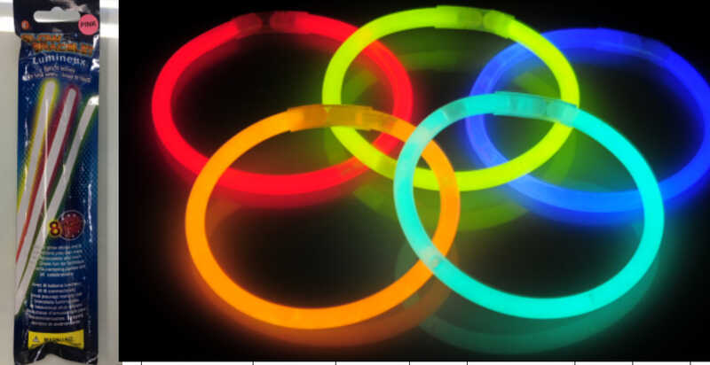 Браслет неоновий С 66389 (432) ЦІНА ЗА 1 ПАКЕТ, 8 штук в пакеті