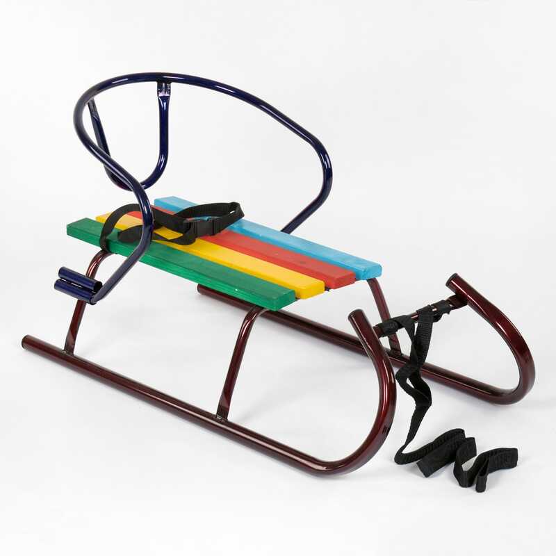 гр Сани "Санта" - СПИНКА СИНЬОГО КОЛЬОРУ, колір бордовий /БЕЗ РУЧКИ/