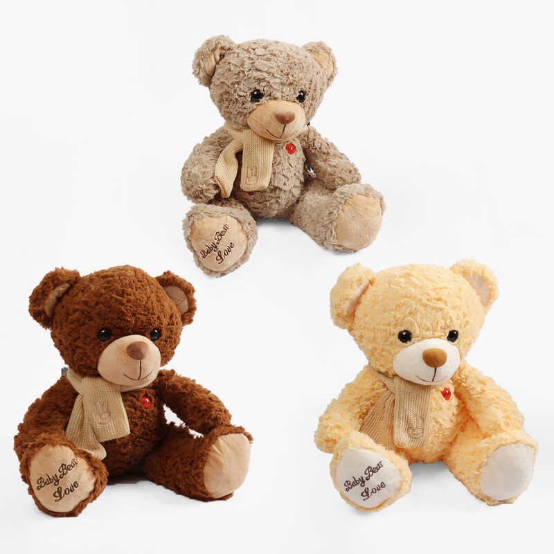 М`яка іграшка M 18516 (30) 3 кольори, “Ведмедик”, висота: 35 см, ВИДАЄТЬСЯ МІКС