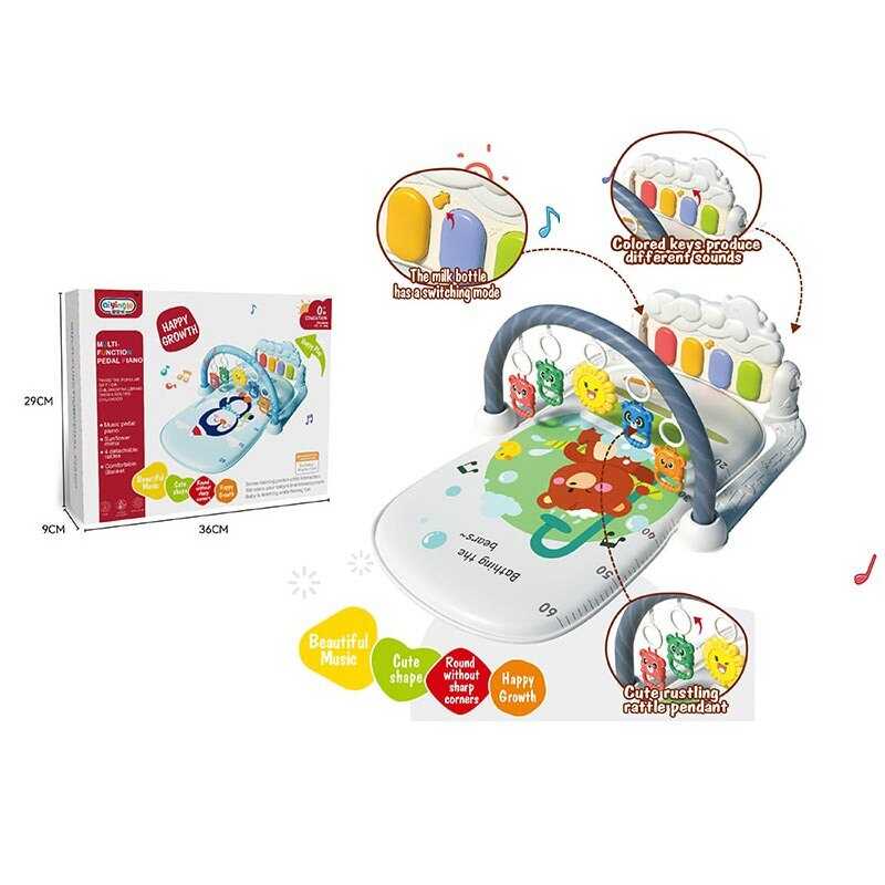 Килимок 368-9 G (24) піаніно, мелодії, підсвічування, 5 підвісок, брязкальця, в коробці