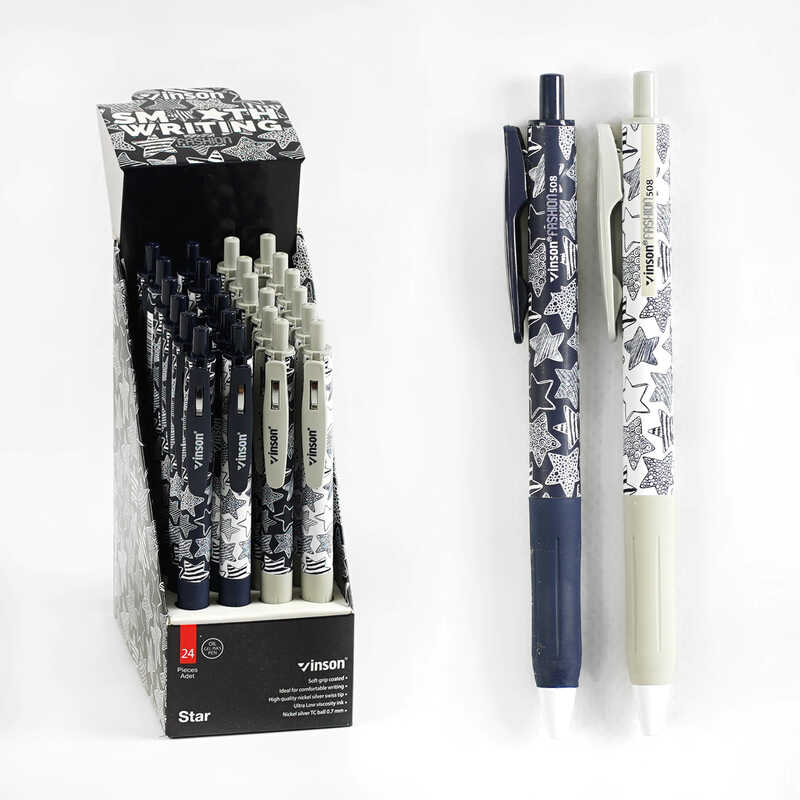 Набір кулькових ручок D 35309 (60) ЦІНА ЗА 24 ШТУКИ У БЛОЦІ, синя паста, товщина лінії 0,7 мм