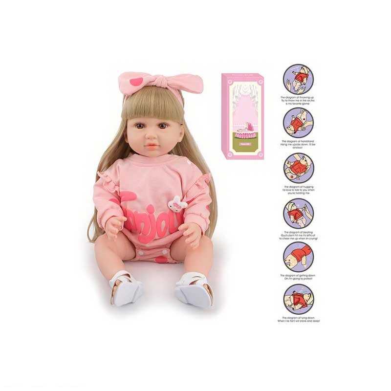 Лялька AFD 8866-28 S (12) висота: 52 см, функціональна, гумова, звуки, прошите волосся, аксесуари, в коробці