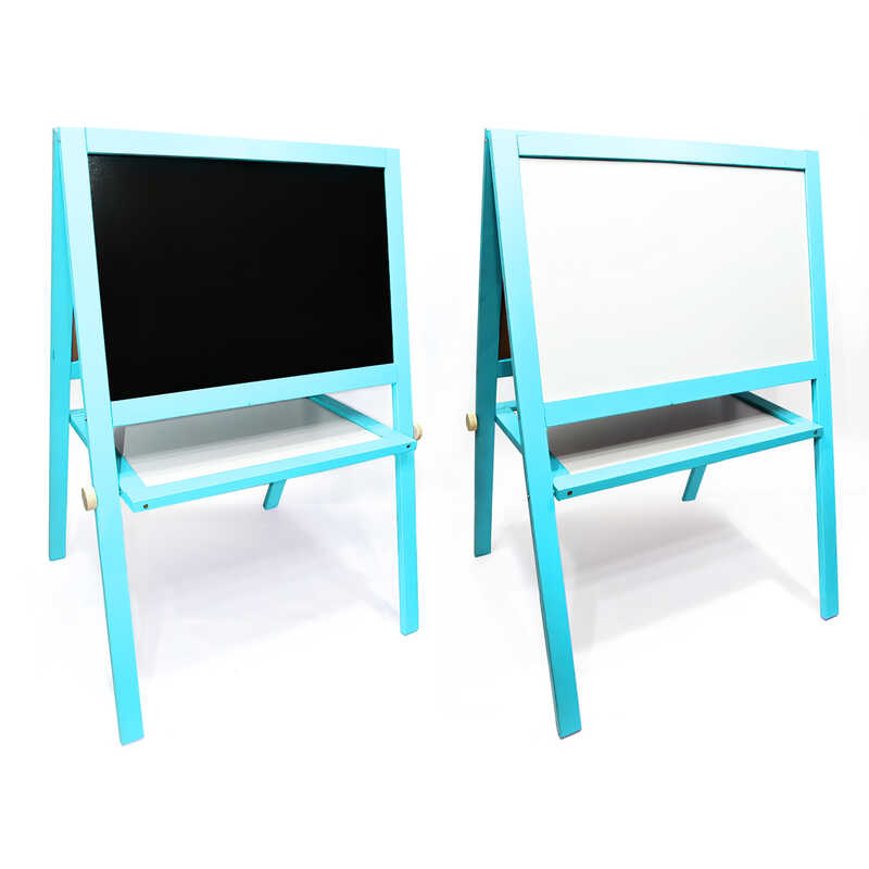 гр Мольберт вел. (1) магнітний, блакитний, 08766 "Ігруша" / дошка ш60 * в40см, підставка ш100 * в65см / одна сторона