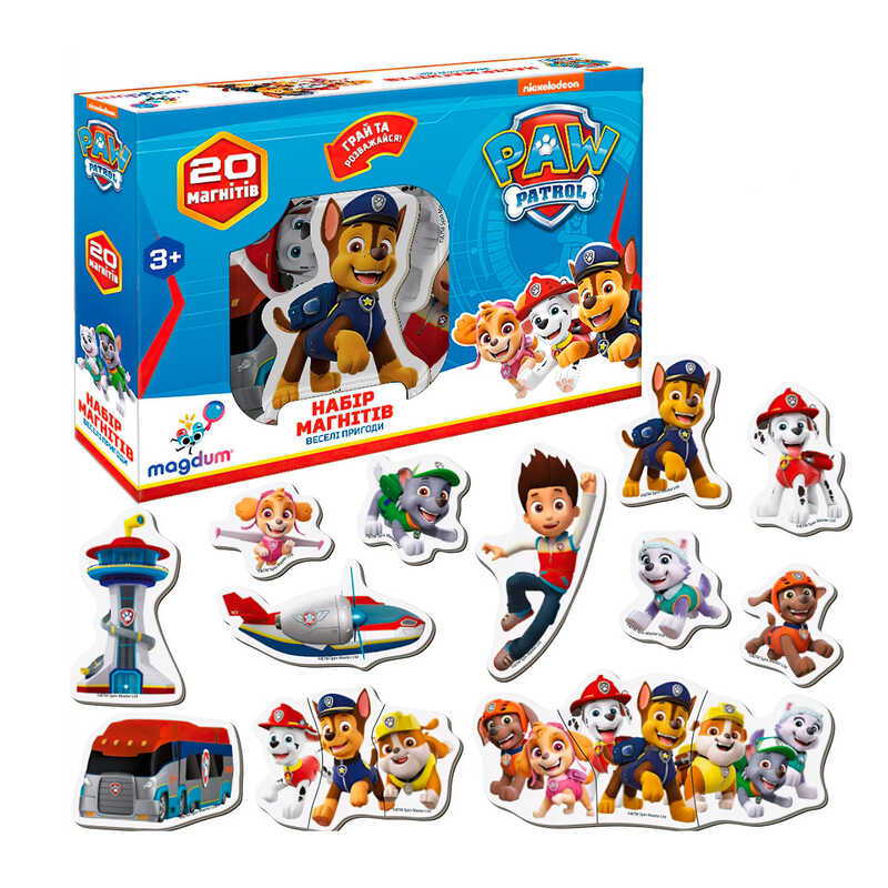 гр Набір магнітів ML 4034-01 "Щенячий патруль. Веселі пригоди" (60) "Magdum"