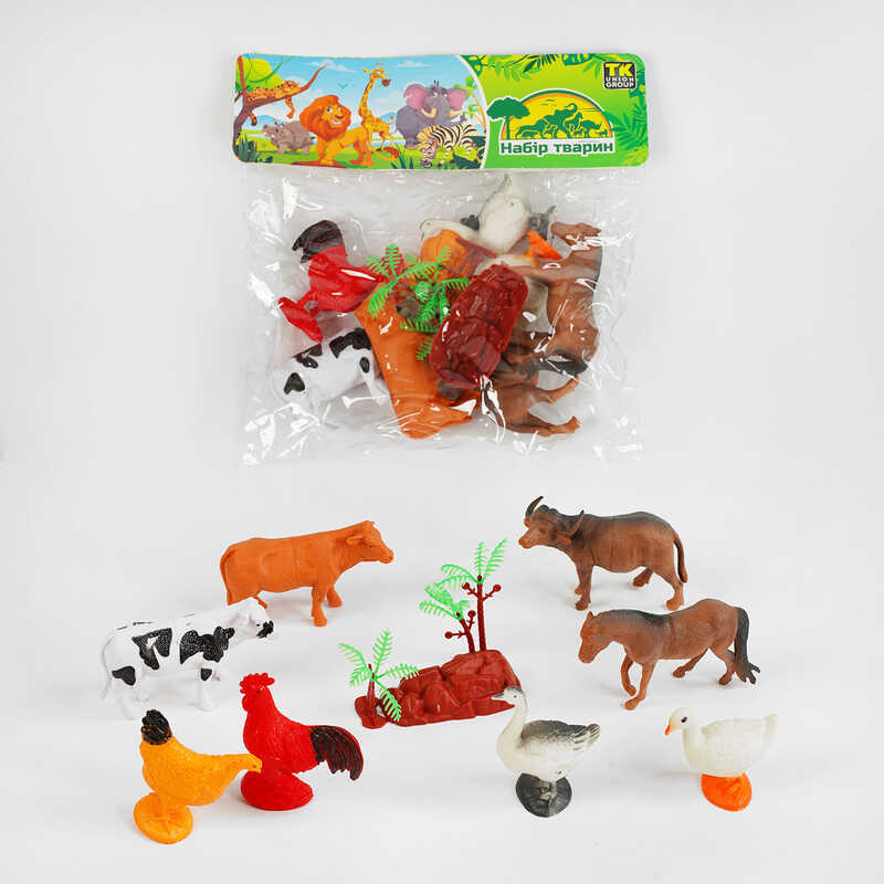 Набір тварин TK - 1025 (120) "TK Group", 8 фігурок, у пакеті