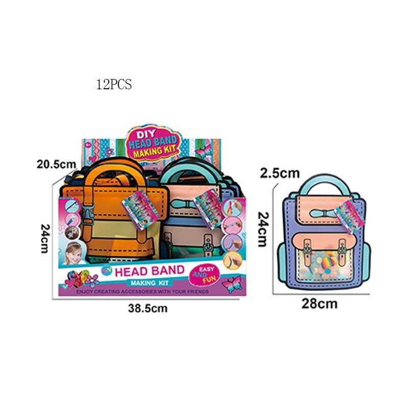 Набір для творчості 7003 (12/2) ЦІНА ЗА 12 ШТУК В БЛОЦІ, обруч, прикраси, клей, скотч, в коробці