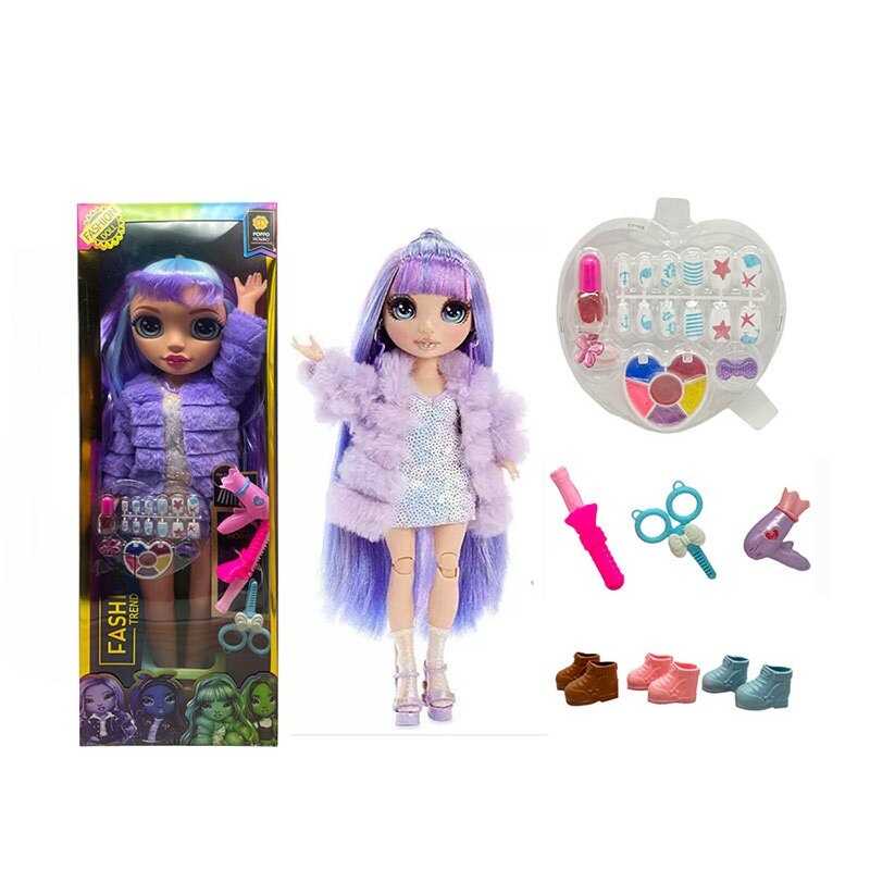 Лялька TK 2329 (24/2) висота 57см, рухливі кінцівки та голова, знімний одяг та взуття, накладні нігті, лак, 2 каблучки, фен, стайлер, в коробці