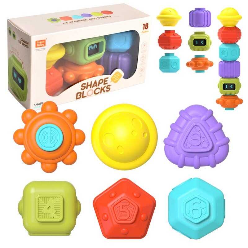 Логічна гра YB 11630 (108) 6 елементів, конструктор, брязкальце, рухомі елементи, в коробці