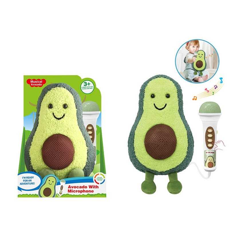 Караоке 1960 (24) “Авокадо”, м’яка іграшка, запис та відтворювання голосу, музика, регулювання гучності, на батарейках, в коробці
