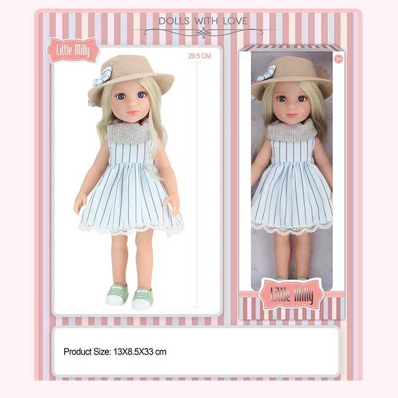 Лялька 91095 C (60/2) висота: 30 см, прошите волосся, знімний одяг та  взуття, рухомі кінцівки, в коробці