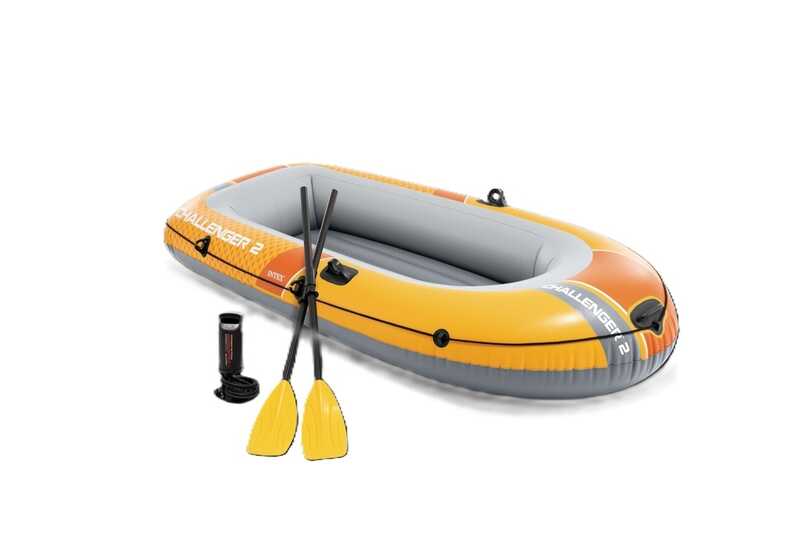 Intex Двомісний надувний човен 66312 NP (2) 236х114х41см, (весла, ручний насос) 3-х камерний