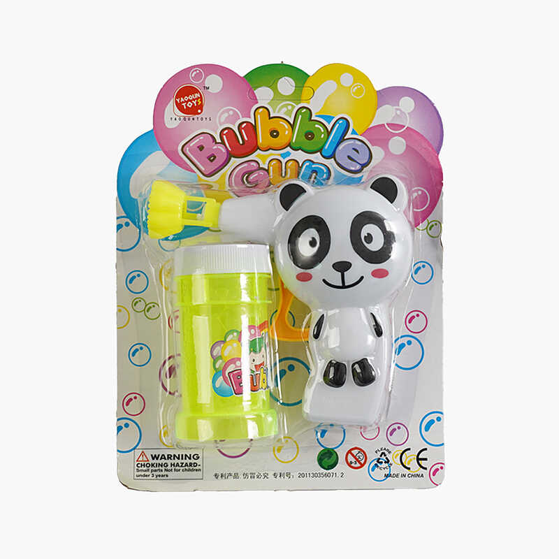 Пістолет з мильними бульбашками 632 H (252/2) “Панда”, механічний принцип роботи, мильний розчин, на листі