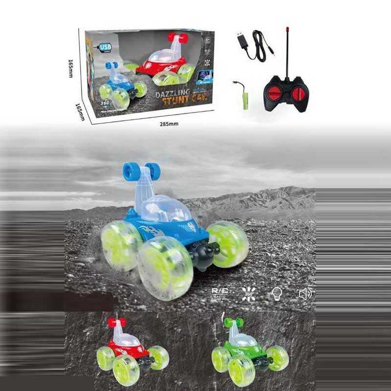 Машина на радіокеруванні 123-70 A (36) 3 кольори, перевертиш, мелодія, підсвічування, вбудований акумулятор, в коробці, ВИДАЄТЬСЯ ТІЛЬКИ МІКС ВИДІВ