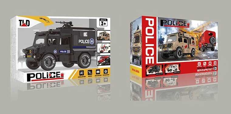 Спецтехніка 605 B (24) підсвічування, звуки, на батарейках, гумові шини, інерція, дверцята відчиняються, в коробці