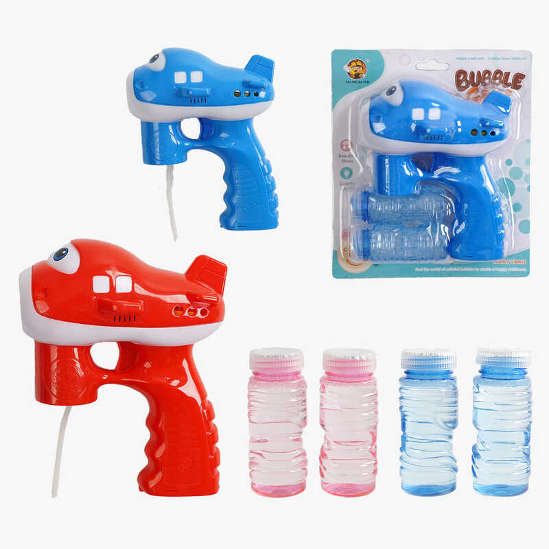 Пістолет з мильними бульбашками MY 197 Y-2 (72) 2 кольори, світло, звук, на батарейках, на листі