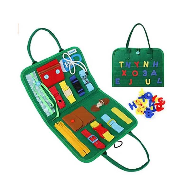 Логічна папка 432-13 (50) фетр, цифри та літери на липучках, гаманець, пряжки, блискавка, мотузки, в пакеті