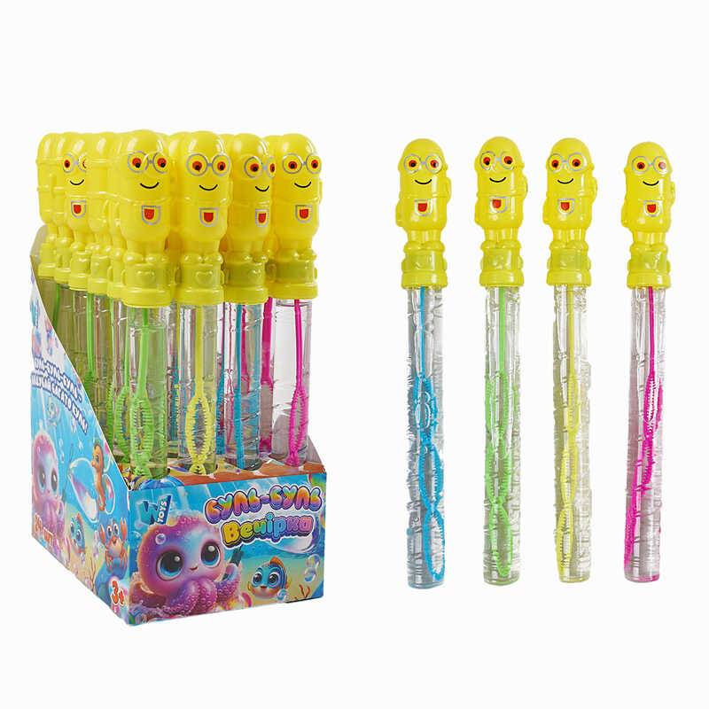 Мильні бульбашки TC 19144 (12) "WToys", ЦІНА ЗА 24 ШТУКИ В БЛОЦІ, "Герой", висота 25см, в коробці