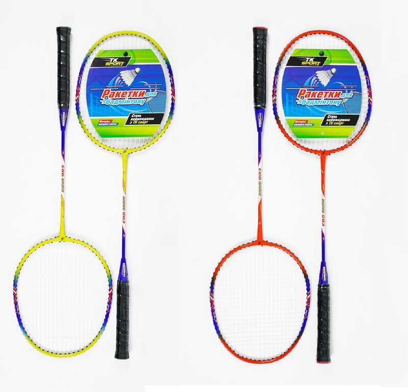 Бадмінтон С 64766 (50) 2 кольори, "TK Sport", 2 ракетки, у сітці