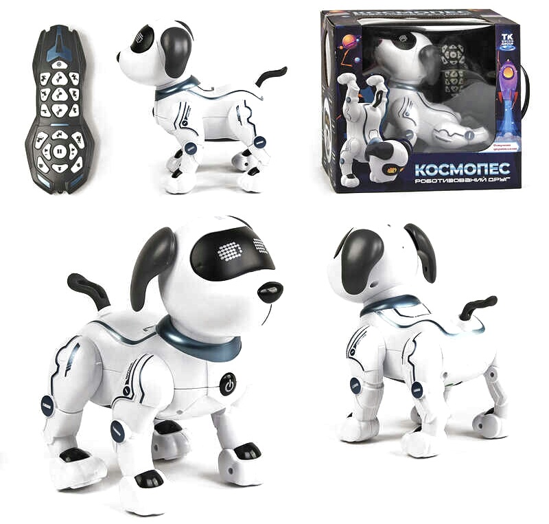 Робо-песик на радіокеруванні 12302 . УКР. ОЗВУЧУВ. , виконує команди, LED світло, розповідає казку, співає пісні, в коробці