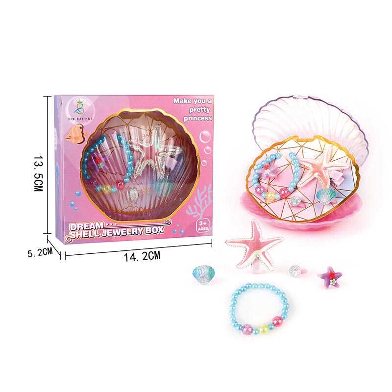 Набір прикрас А 108-7 (240/2) браслет, каблучки, заколка, прозорий бокс, в коробці