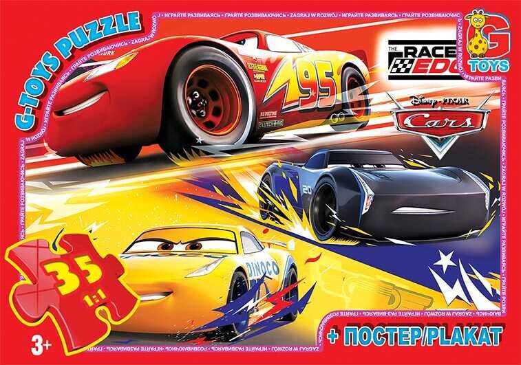 гр Пазли 35 ел. "G-Toys" "Тачки" Z 10187 (62) + постер
