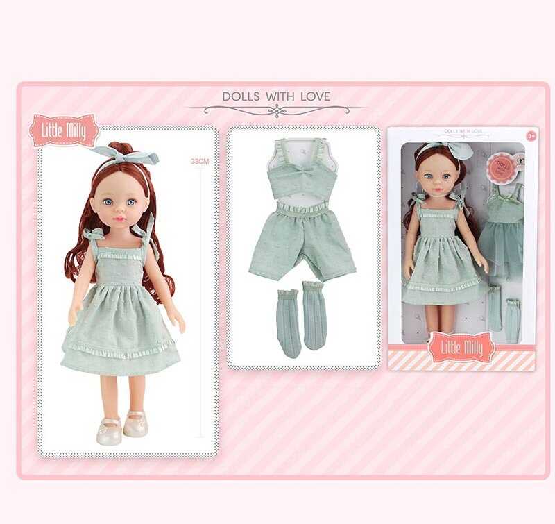 Лялька 91098 I (36) висота 33 см, костюм, шкарпетки, обруч, в коробці