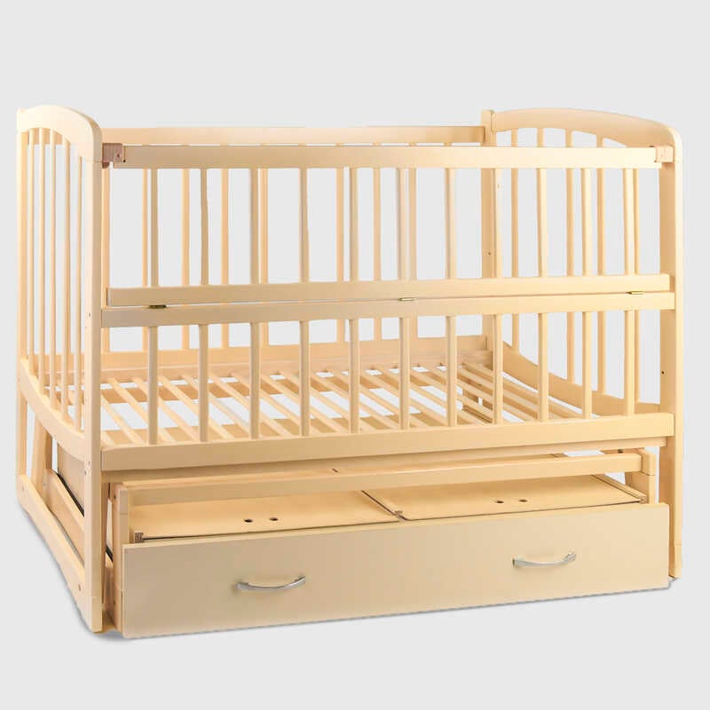 гр Ліжечко дерев. маятник + шухляда - відкидний, "Комета" С-96867 (1) вільха - колір слонова кістка