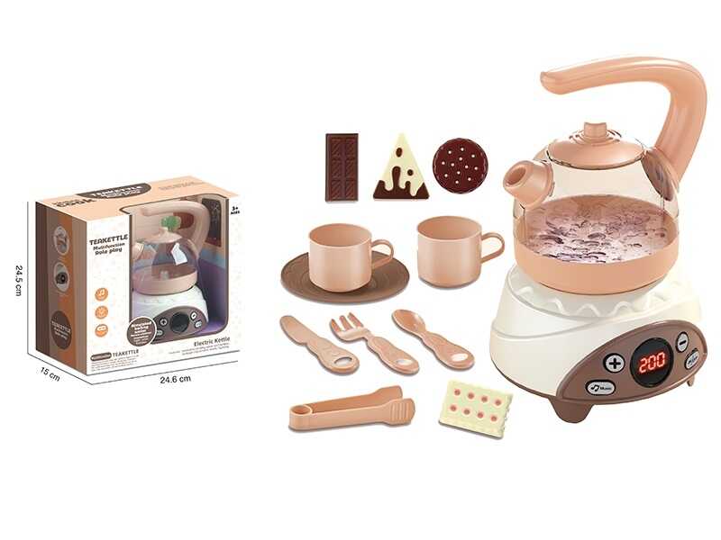 Чайник 9933 A (18) підсвічування, звук, мелодії, імітація кип’ятіння води, регулювання потужності, від батарейок, в коробці