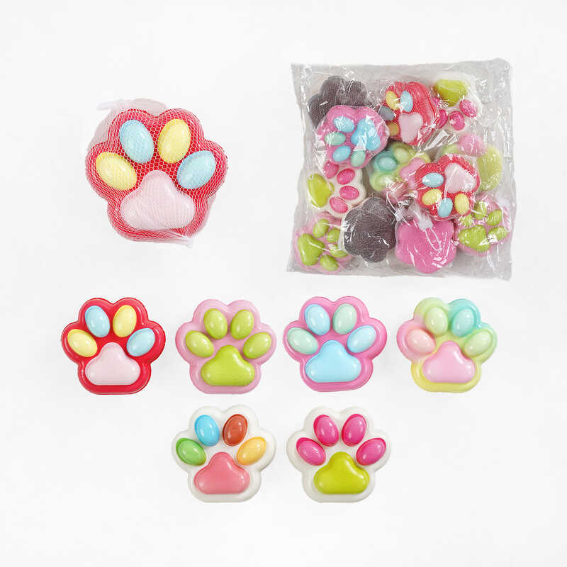 Антистрес-сквіш C 70620 (50) ЦІНА ЗА 12 ШТУК В УПАКОВЦІ, "Лапка", в пакеті