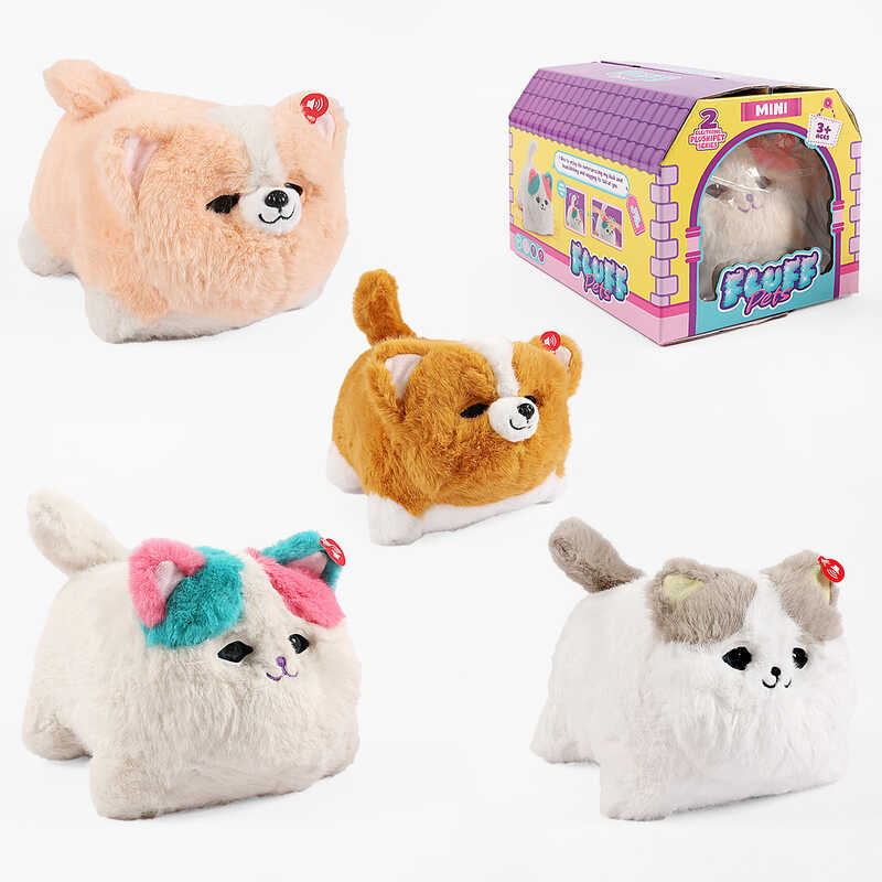 Інтерактивна тваринка M 17049 (40) звуки, кліпає очима, рухає хвостом, запис голосу, в коробці, ВИДАЄТЬСЯ МІКС ВИДІВ