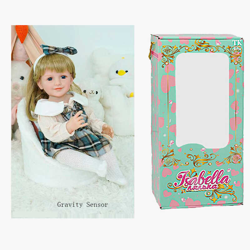 Лялька QM 24048 (12) "TK Group", функціональна, висота: 50 см, датчик руху, звуки: сміх, плач, засинає, гумова, імітація скляних очей, в коробці