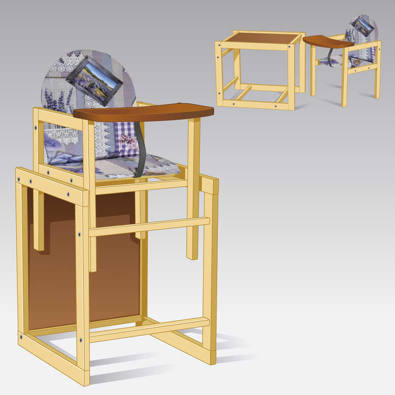 гр Стільчик малий №1121 "Абстракіція сердечка" колір фіолетовий (1) ТМ "Мася"