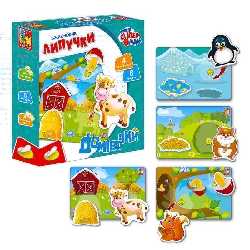гр Гра з липучками "Будиночки" - VT 1302-24 / укр / (14) "Vladi Toys"