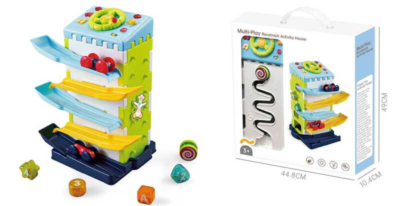 Розвивальна вежа 73301 (8) звуки, мелодії, пісні англійською, трек, підсвічування, сортер, в коробці