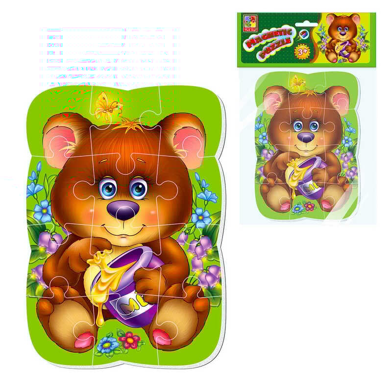 гр Пазли на магніті "Ведмедик" - VT 3205-35 / рос / (50) "Vladi Toys"