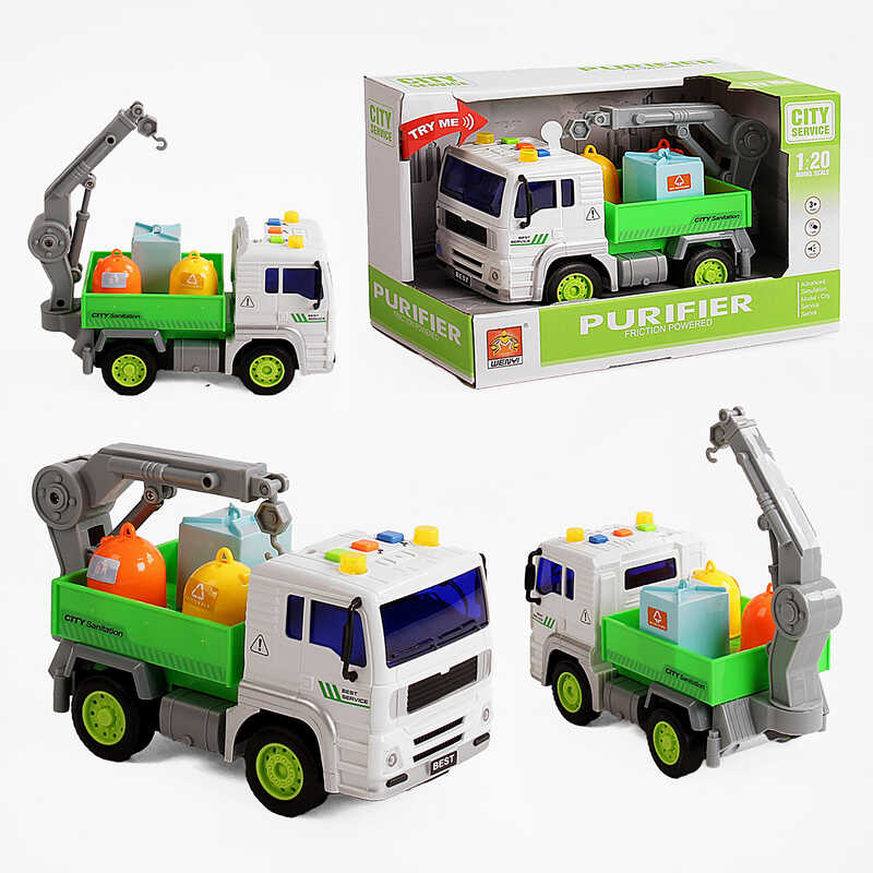 Сміттєвоз WY 521 C (36) музичний, світиться, в коробці