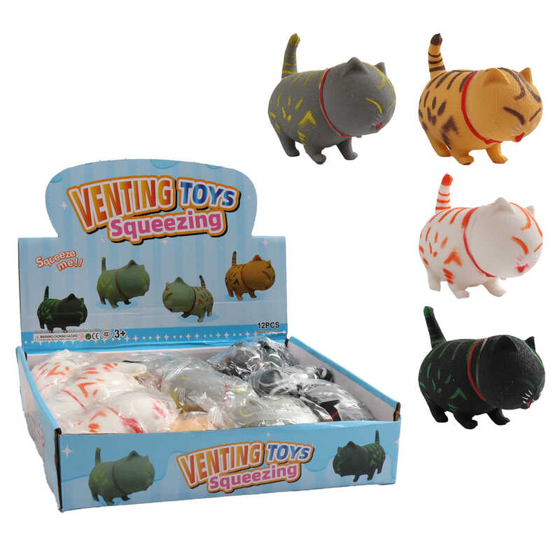 Гра антистрес C 71372 (12) ЦІНА ЗА 12 ШТУК В БЛОЦІ, “Котик”, наповнювач - піна, в коробці