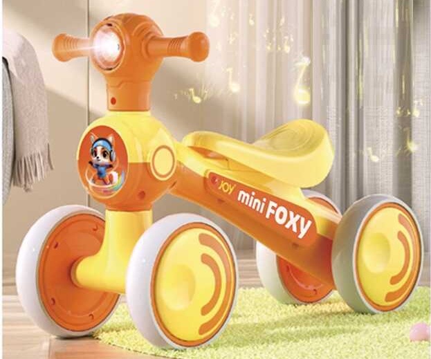 «Велобіг JOY 4-х колісний TR-89302 , колеса EVA, рама пластик, УКРАЇНСЬКЕ ОЗВУЧУВАННЯ та підсвічування, в коробці