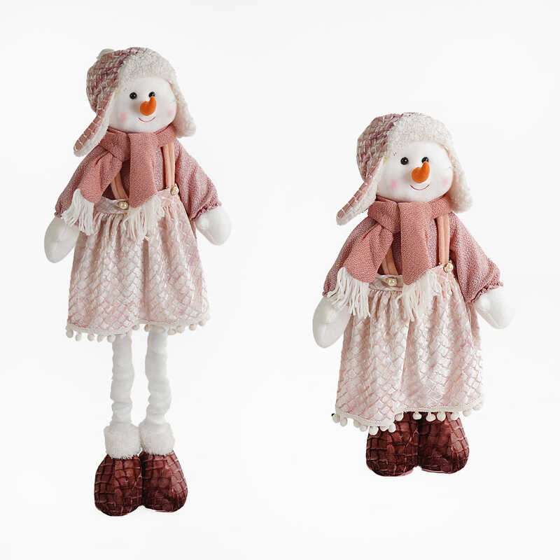 Новорічна декоративна іграшка C 67791 (24) "Сніговик", мін. висота - 50 см, макс. висота - 71 см, телескопічні ніжки, в пакеті