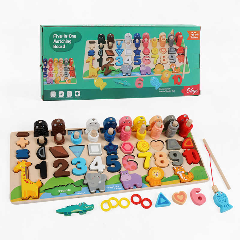 Логічна дерев’яна дошка C 65026 (30) магнітна риболовля, сортер, в коробці