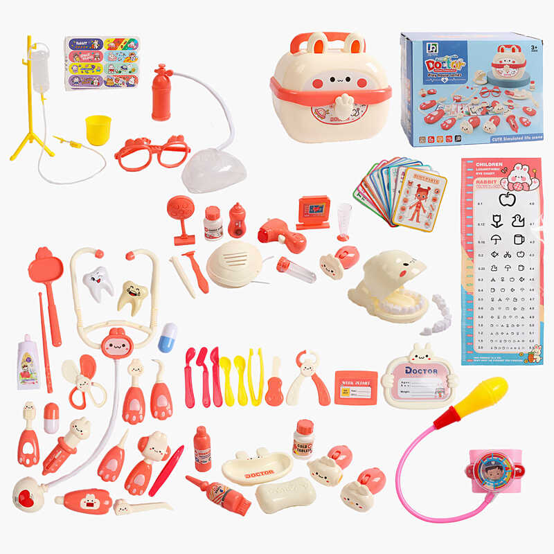 Набір лікаря 769 L (36/2) стетоскоп, звук серцебиття, підсвічування, 2 термометри, ліхтарик, молоточок, медичне приладдя, інструменти для огляду, в боксі, в коробці