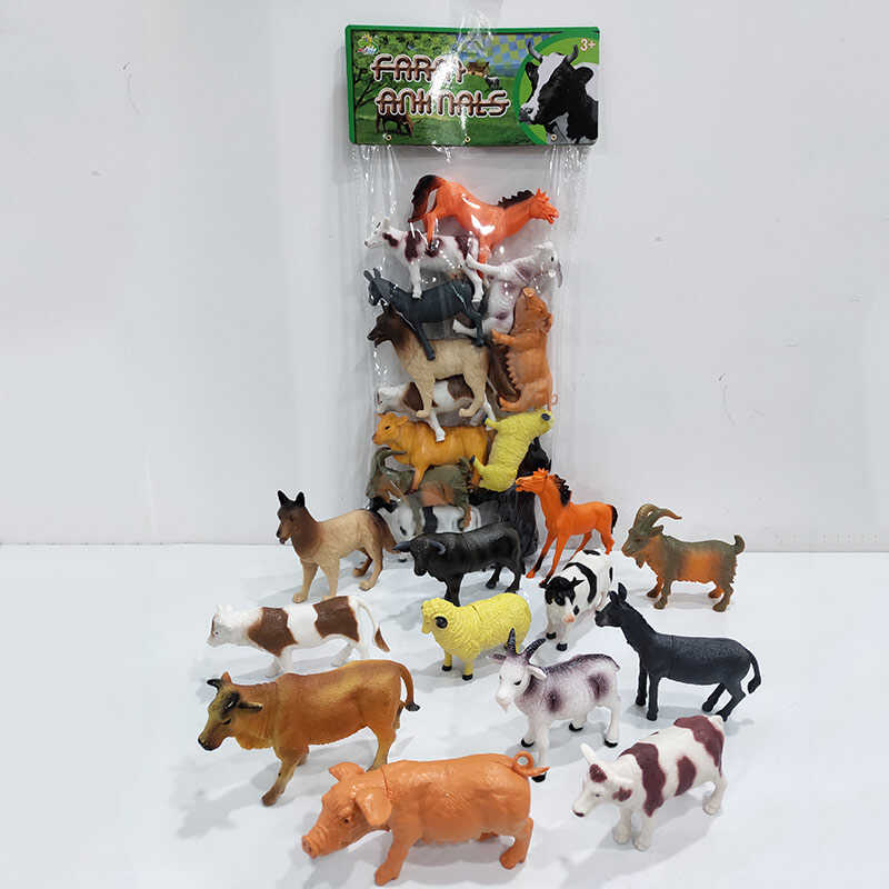 Набір тварин NC 7-012 (36/2) 12 фігурок тварин, пластикові, в пакеті