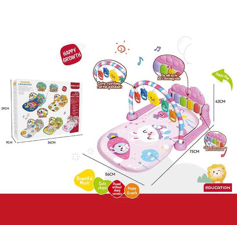 Килимок 368-82 P (24) піаніно, мелодії, підсвічування, 5 підвісок, брязкальця, в коробці